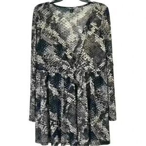 Torrid Women’s Black Snake Print Midi Dress Size 1X